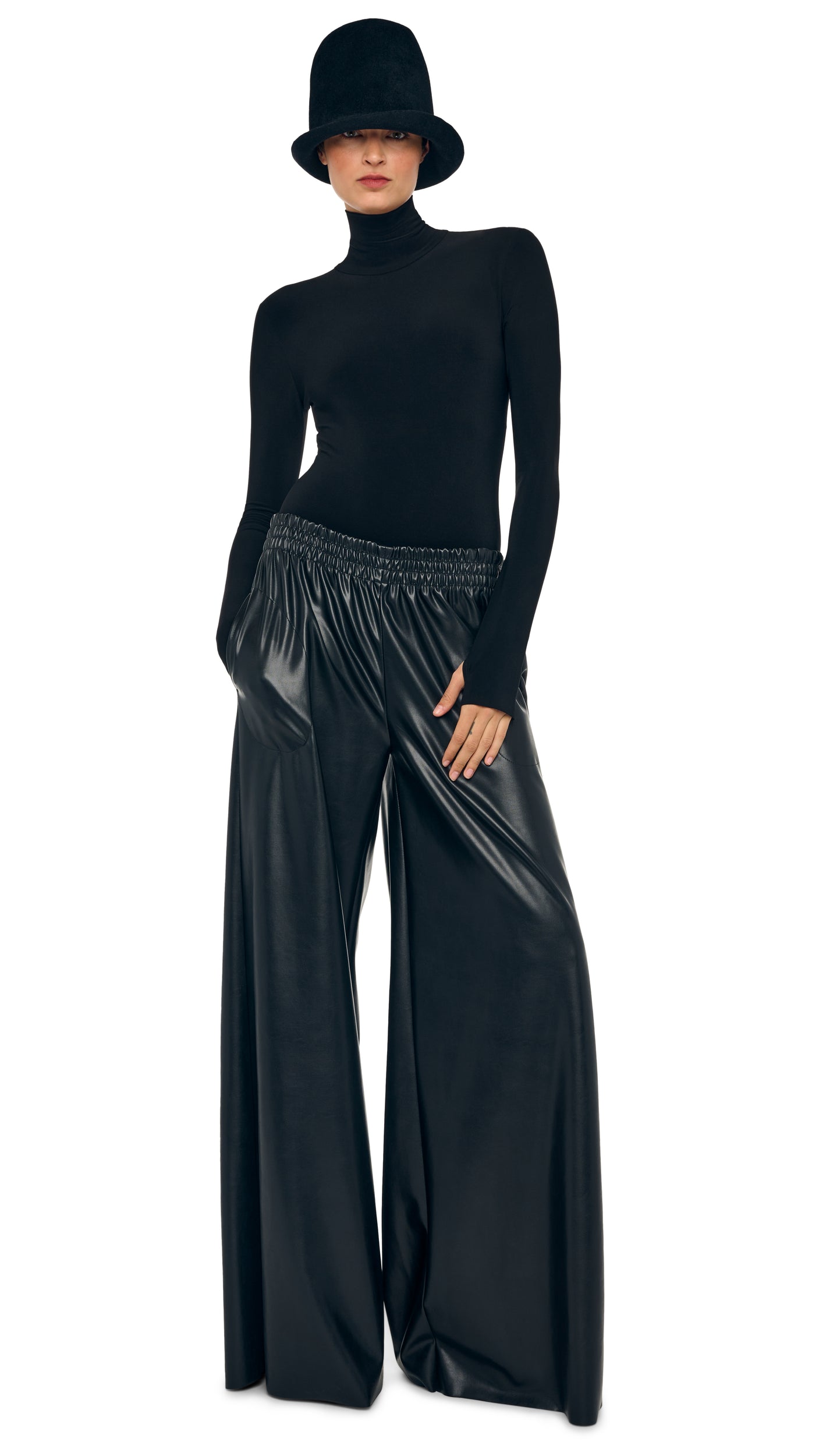 Norma Kamali LONG SLEEVE TURTLE BODYSUIT