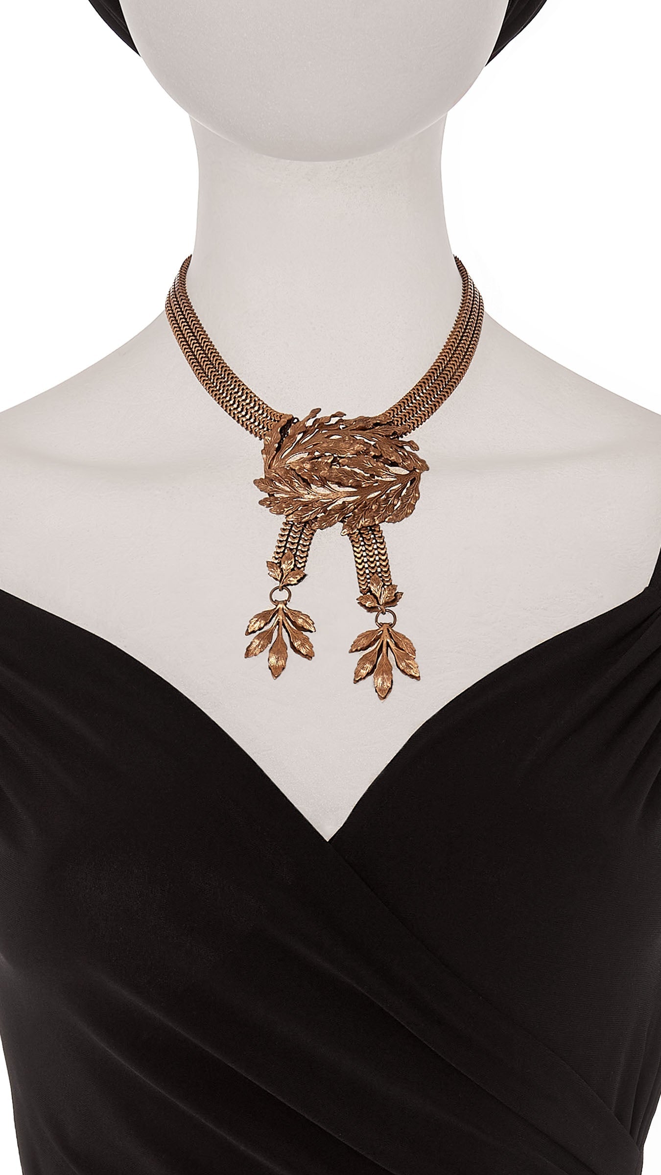 Norma Kamali LEAF DROP PENDANT NECKLACE