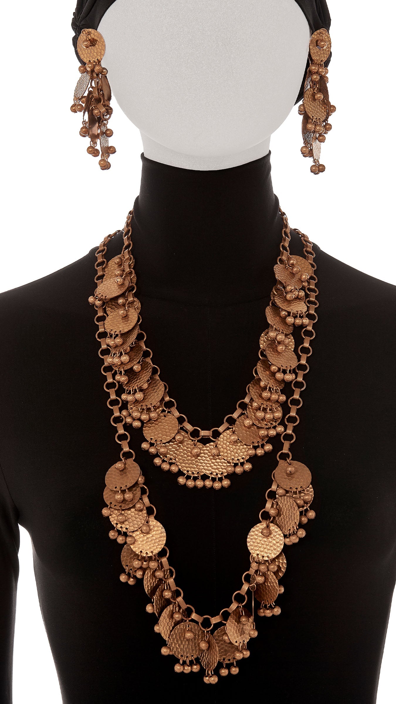 Norma Kamali COIN NECKLACES, BRACELET AND EARRING SET
