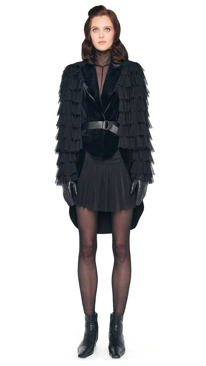 Norma Kamali OVERSIZED ALL OVER RUFFLE JACKET
