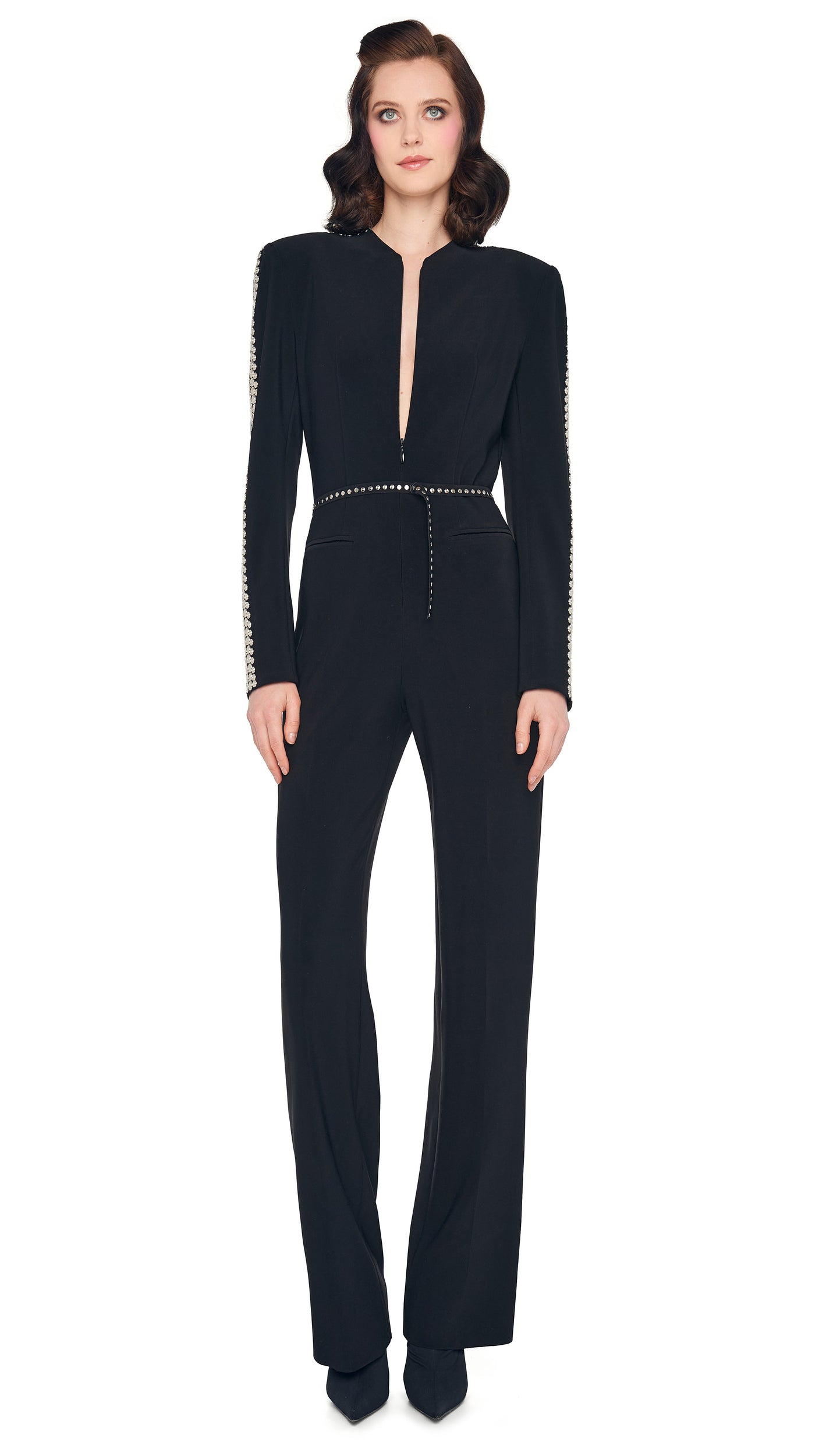 Norma Kamali STUD SKINNY BELT