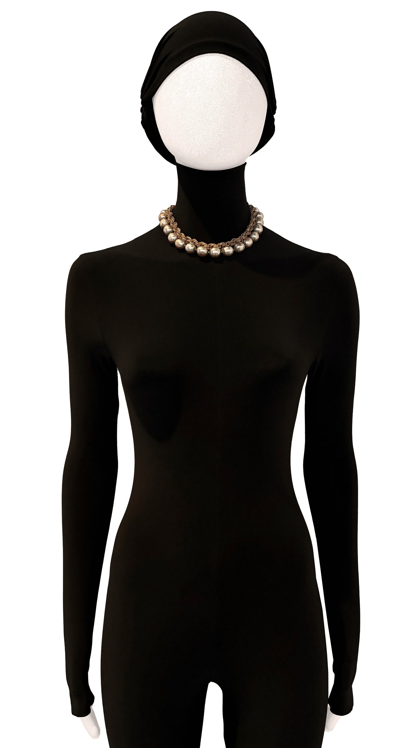 Norma Kamali MIRIAM HASKELL PEARL/BRASS CHAIN NECKLACE