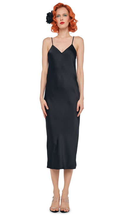 Norma Kamali BIAS SLIP DRESS TO MIDCALF