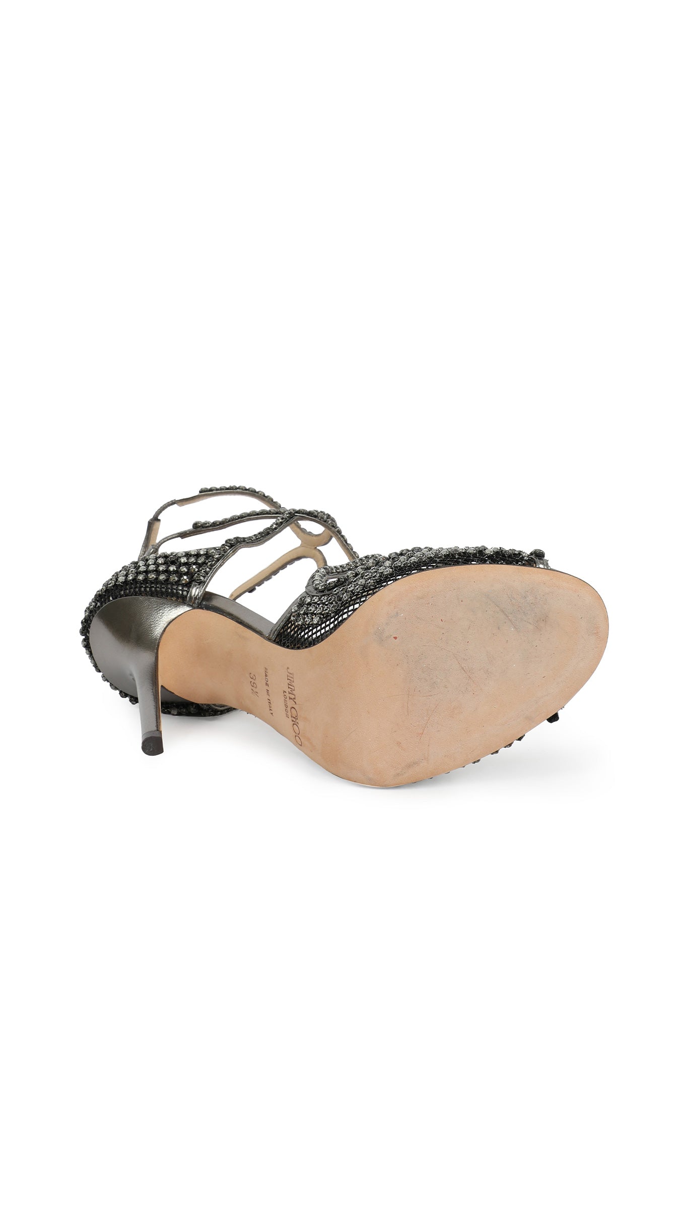 Norma Kamali JIMMY CHOO RHINESTONE STRAPPY SANDAL
