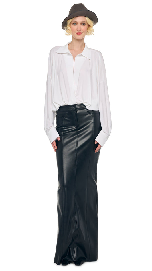 Norma Kamali STRAIGHT JEAN SKIRT