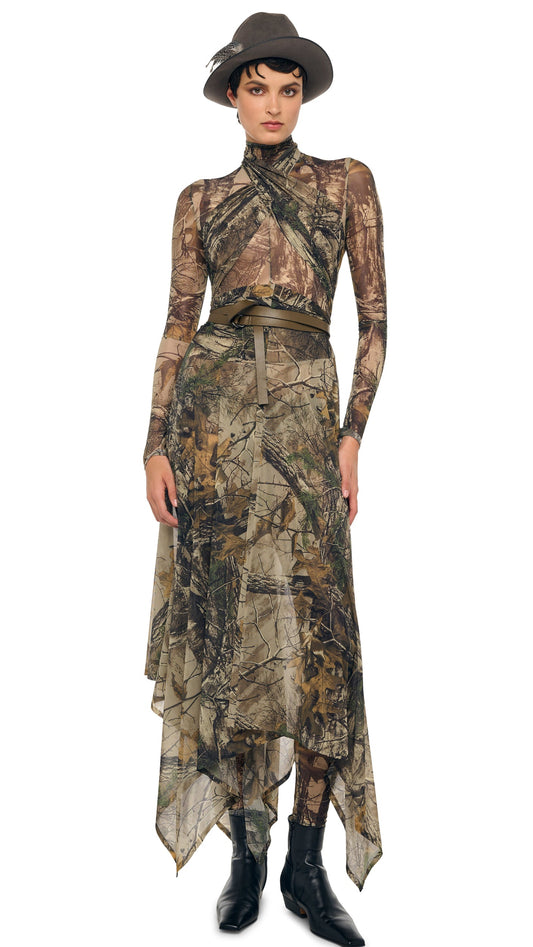 Norma Kamali LONG SLEEVE SLIM FIT TURTLE CATSUIT